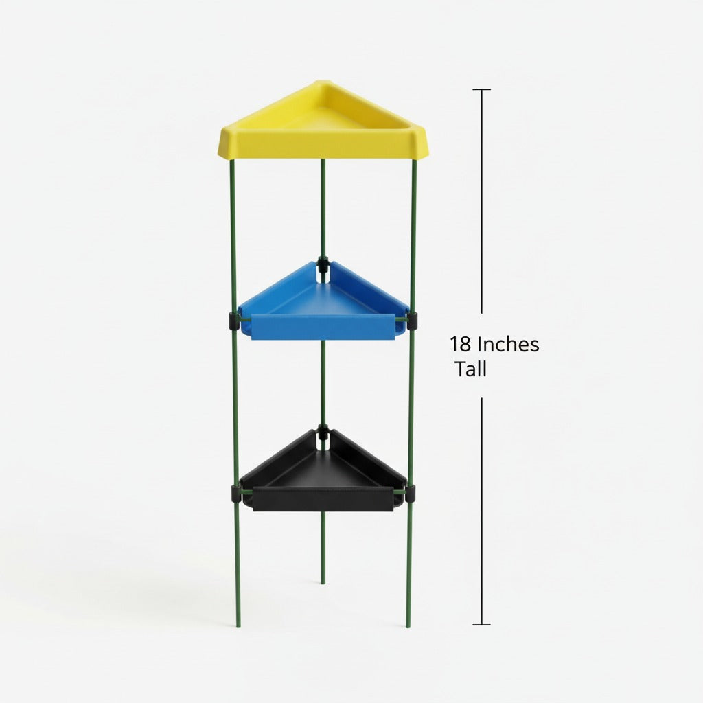 Nichols Products New 18" 3  Tray Freestanding Platform Bird Feeder