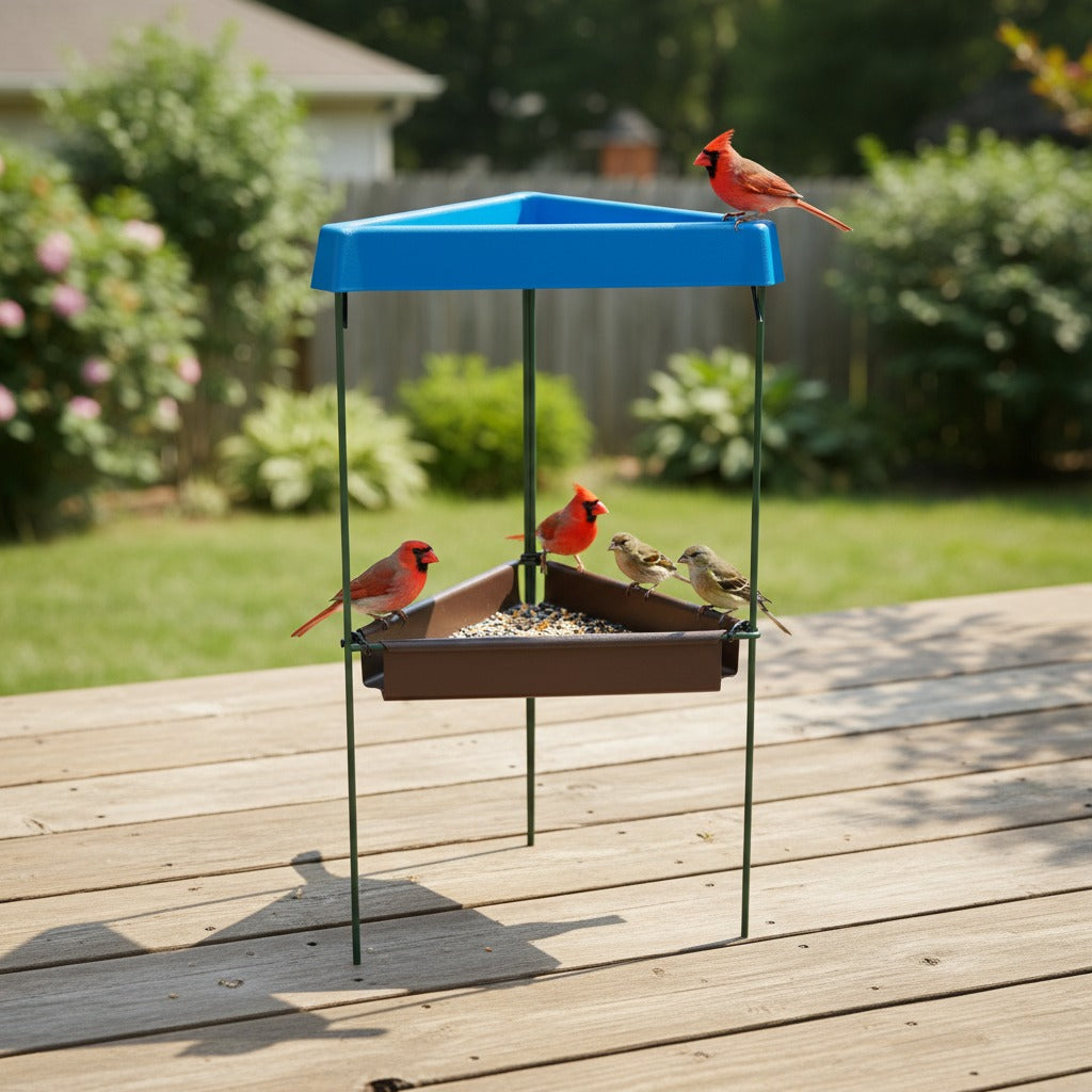Nichols 24” Green  Triangle Bird Feeder Stand