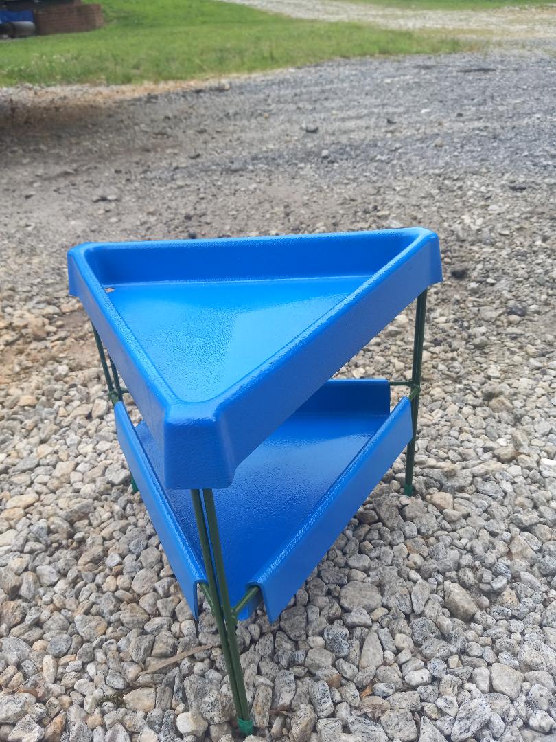 Nichols 12” Blue Triangle Bird Feeder Stand