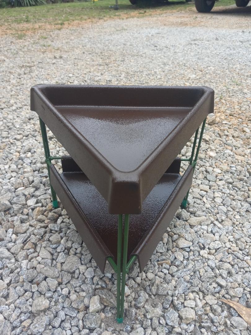 Nichols 12” Brown Triangle Bird Feeder Stand