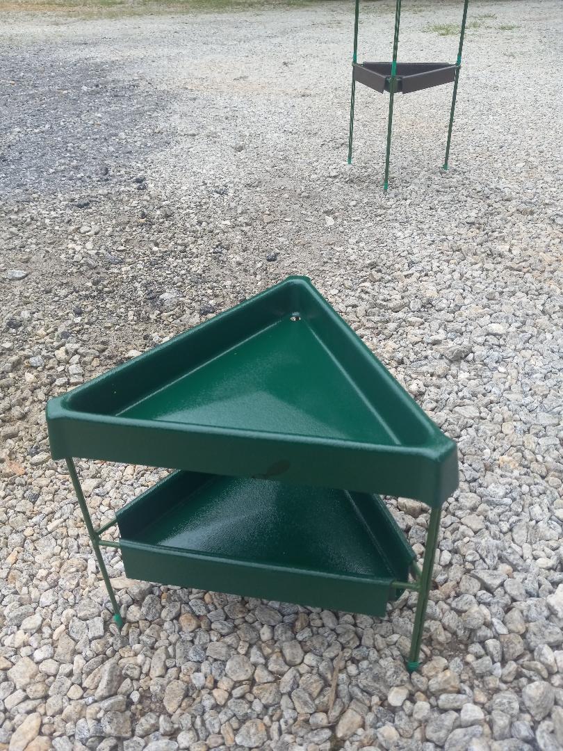 Nichols 12” Green Triangle Bird Feeder Stand