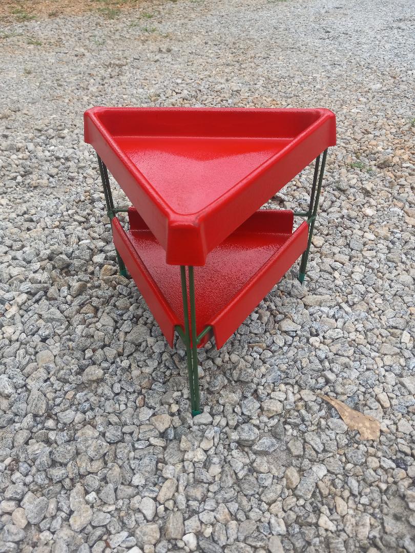 Nichols 12” Red Triangle Bird Feeder Stand