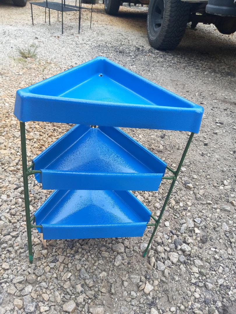 Nichols 18” Blue Triangle Bird Feeder Stand