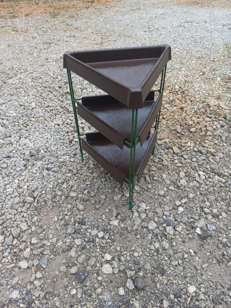 Nichols 18” Brown Triangle Bird Feeder Stand