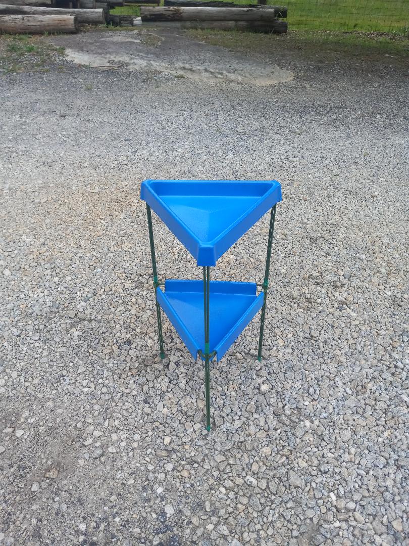 Nichols 24” Blue Triangle Bird Feeder Stand