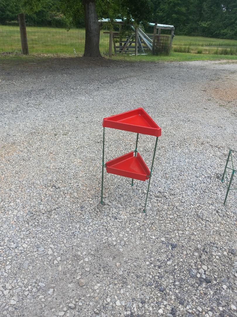 Nichols 24” Red  Triangle Bird Feeder Stand